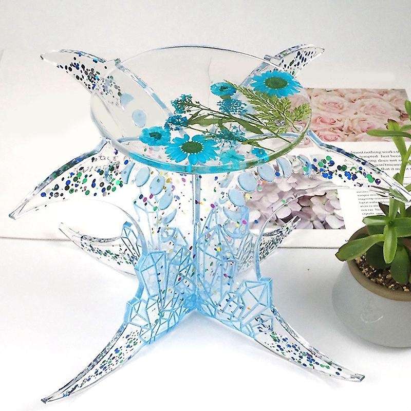 Potted Plant Stand Resin Molds, Display Stand Epoxy Mold for Crafts Casting, Diy Potted Holder, Hom