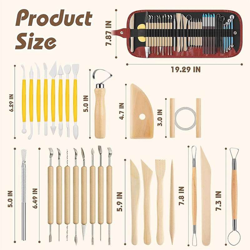 Pottery Tools for Sculpting,clay Tool Kit for Carving,ceramic Tool Set for Modeling,ceramics Tools K