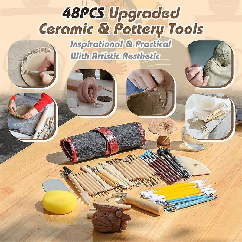 Pottery Tools for Sculpting,clay Tool Kit for Carving,ceramic Tool Set for Modeling,ceramics Tools K