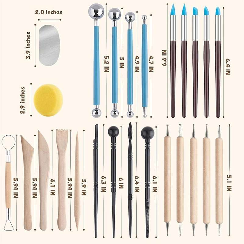 Pottery Tools for Sculpting,clay Tool Kit for Carving,ceramic Tool Set for Modeling,ceramics Tools K