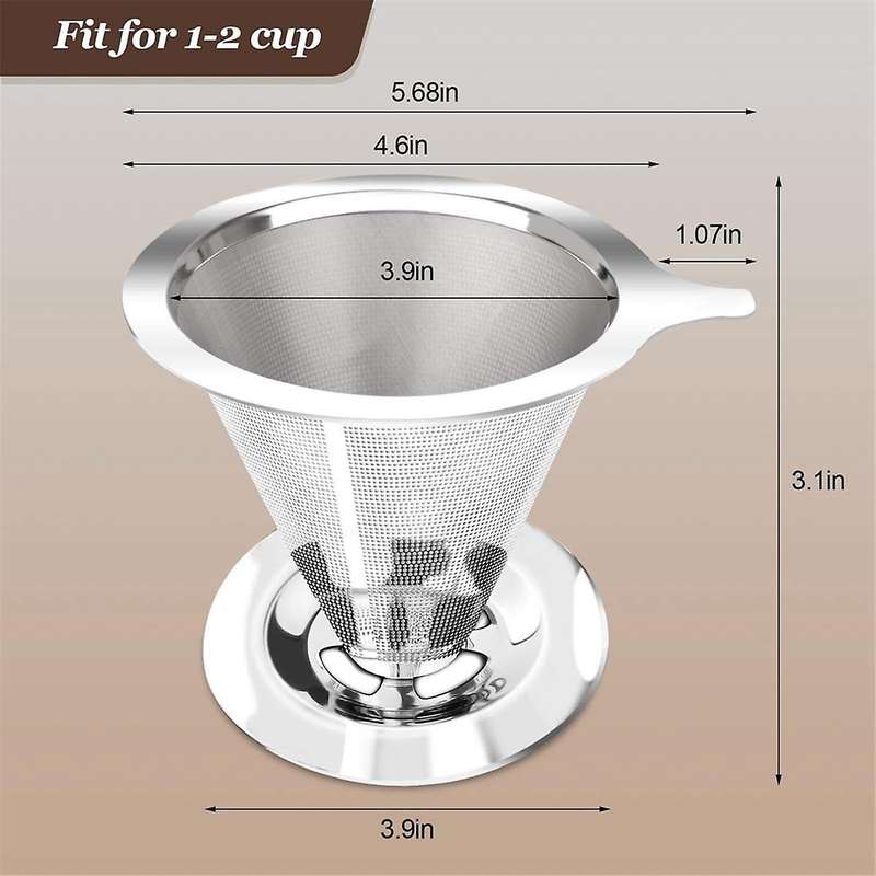 Pour Over Coffee Dripper, Slow Drip Coffee Filter with 40 PCS Paper Filter, Pour Over Coffee Maker f