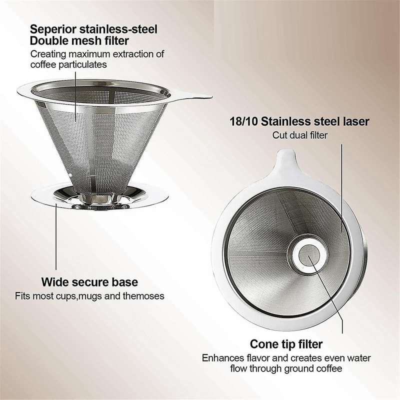 Pour Over Coffee Dripper, Slow Drip Coffee Filter with 40 PCS Paper Filter, Pour Over Coffee Maker f