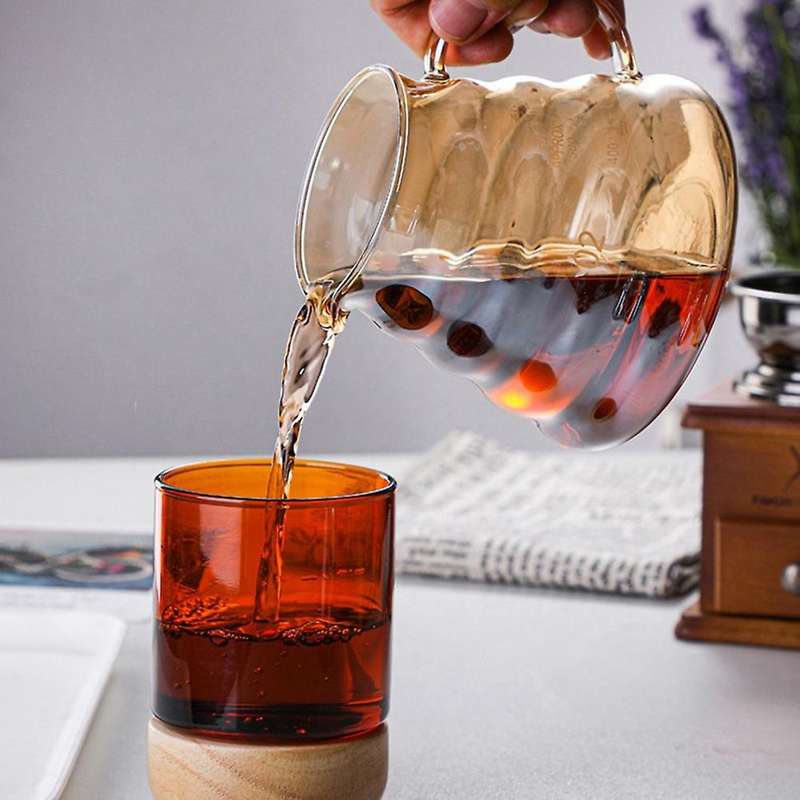 Pour over Coffee Set Dripper 600Ml Coffee Server Glass Funnel Drip Coffee Maker Filter Brewing Cup W