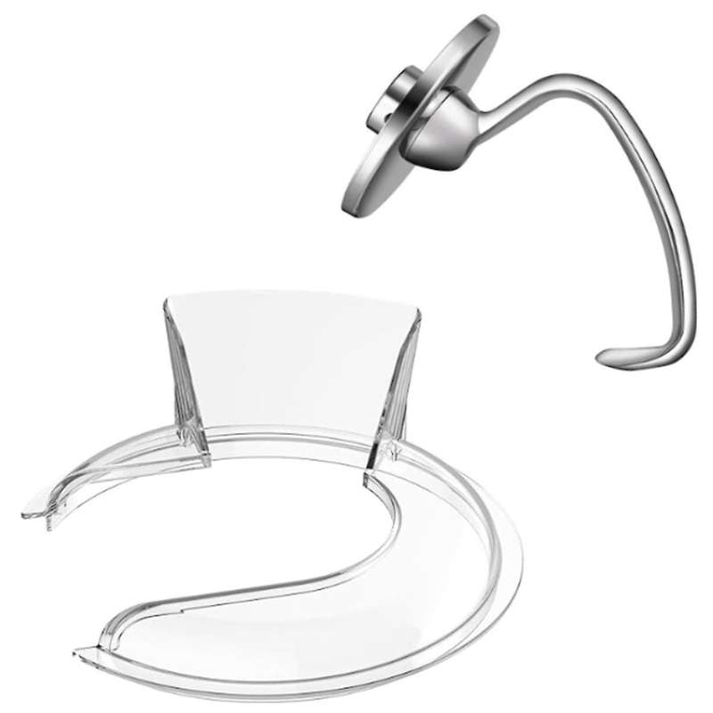 Pouring Shield K45DH Dough Hook for 4.5-5QT Mixer Bowl for Stand Mixer Attachments
