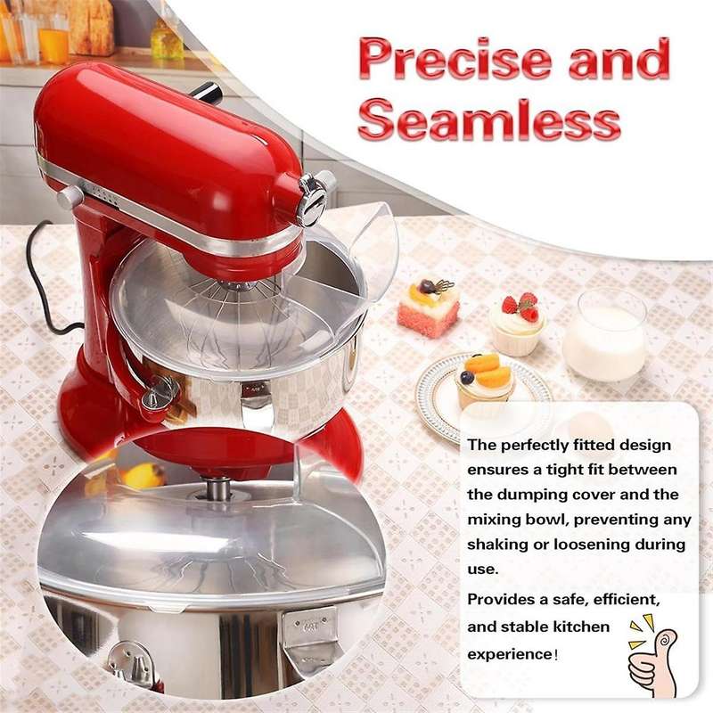 Pouring Shield for 5.5 Quart, 6, 7, 8 Qt Stainless Steel Bowl-Lift Stand Mixer Accessories Splash Gu