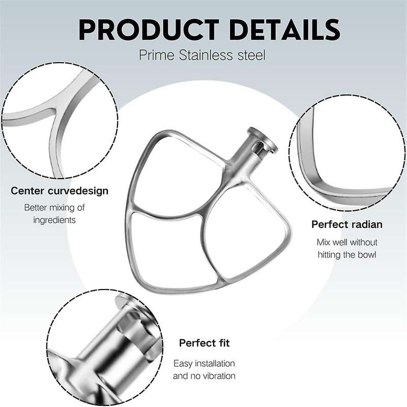Pouring Shield for 4.5-5QT Mixer Bowl and Mixing Paddle for Mixer Attachments