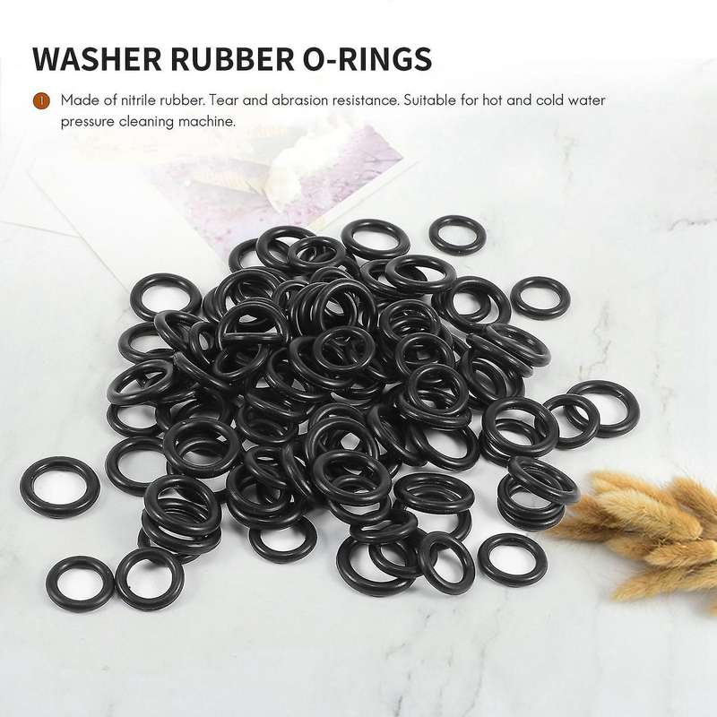 Power Pressure Washer Rubber O-rings for 1/4inch, 3/8inch, M22 Quick Connect Coupler, 100 Pack
