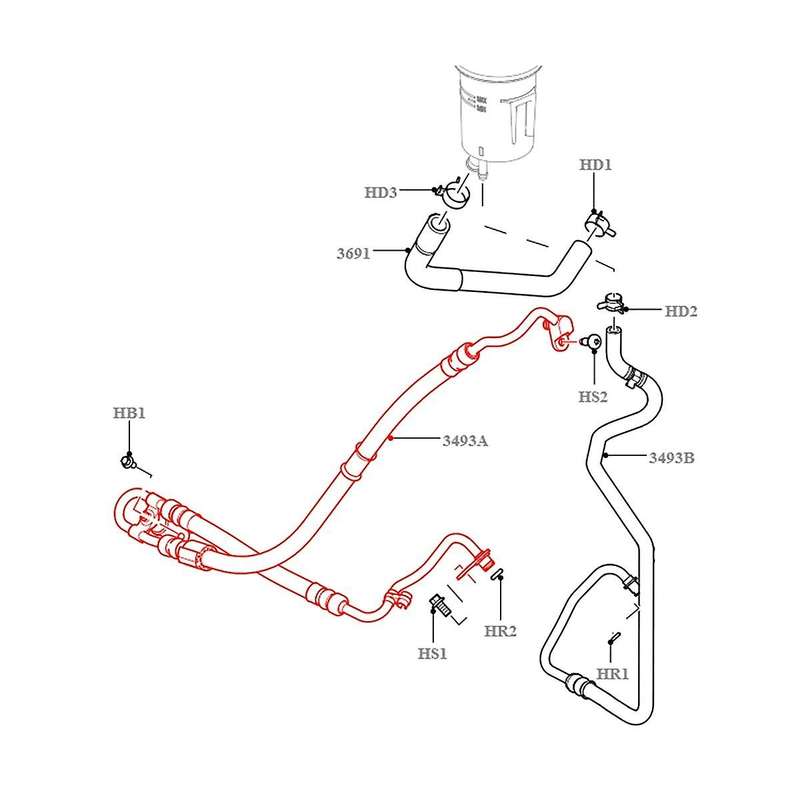 Power Steering Hose for Sport 2010-2013 3.0l Lr031837 Lr106204