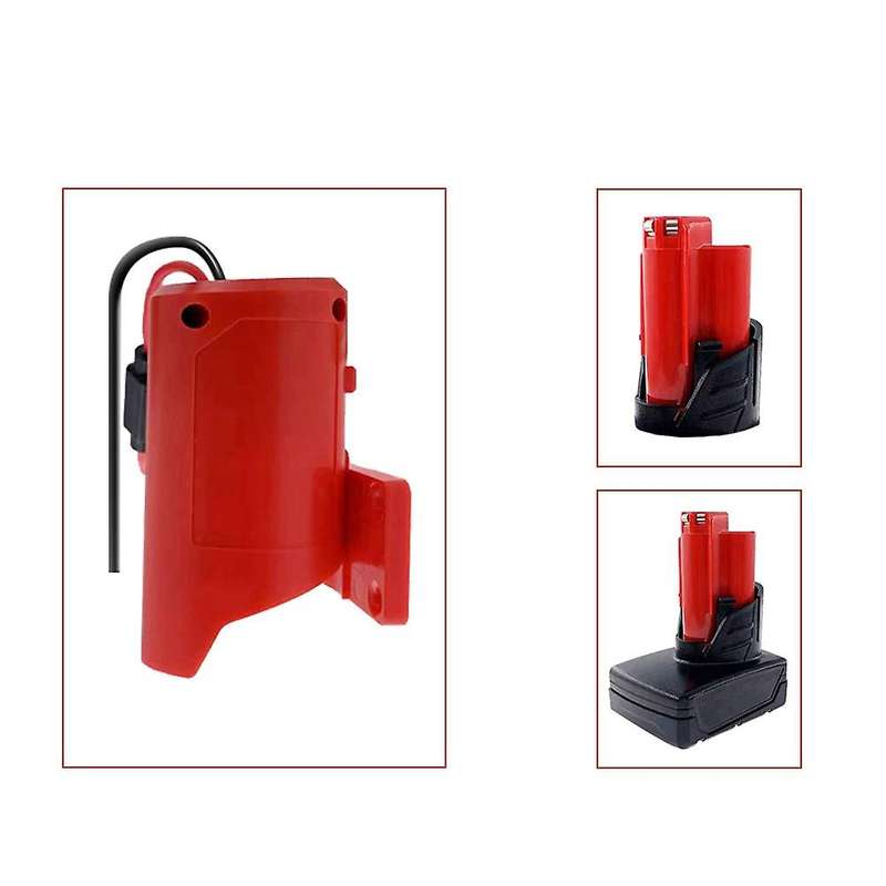 Power Wheel Adapter with Fuse, Secure Battery Adapter for -waukee 12v M12 Lithium Battery, with 14