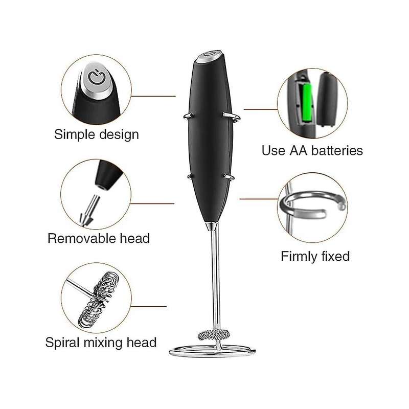 Powerful , and Steamer Foam Maker for Coffee with Upgraded Titanium Motor for Frappe, Matcha