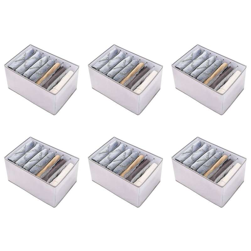 PP Wardrobe Clothes Organizer Jeans Compartment Storage Box Underpants Foldable Wardrobe Storage Box