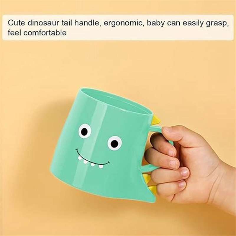 PP Mouthwash Holder, 2PCS Cute Dinosaur Mouthwash Cups, Bathroom Toothbrush Cup, Durable Bathroom To