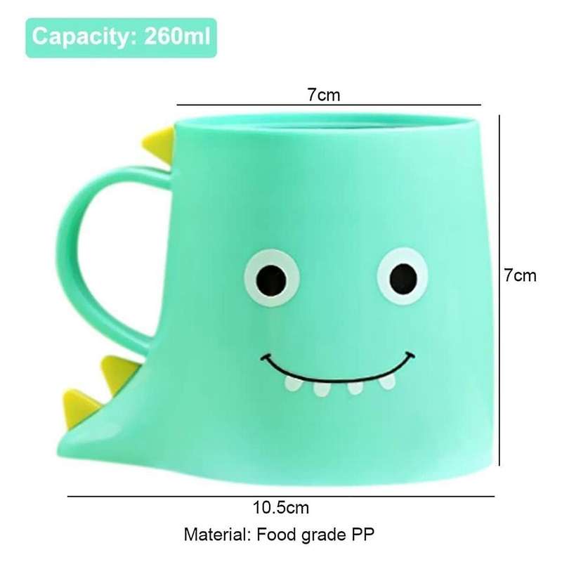 PP Mouthwash Holder, 2PCS Cute Dinosaur Mouthwash Cups, Bathroom Toothbrush Cup, Durable Bathroom To