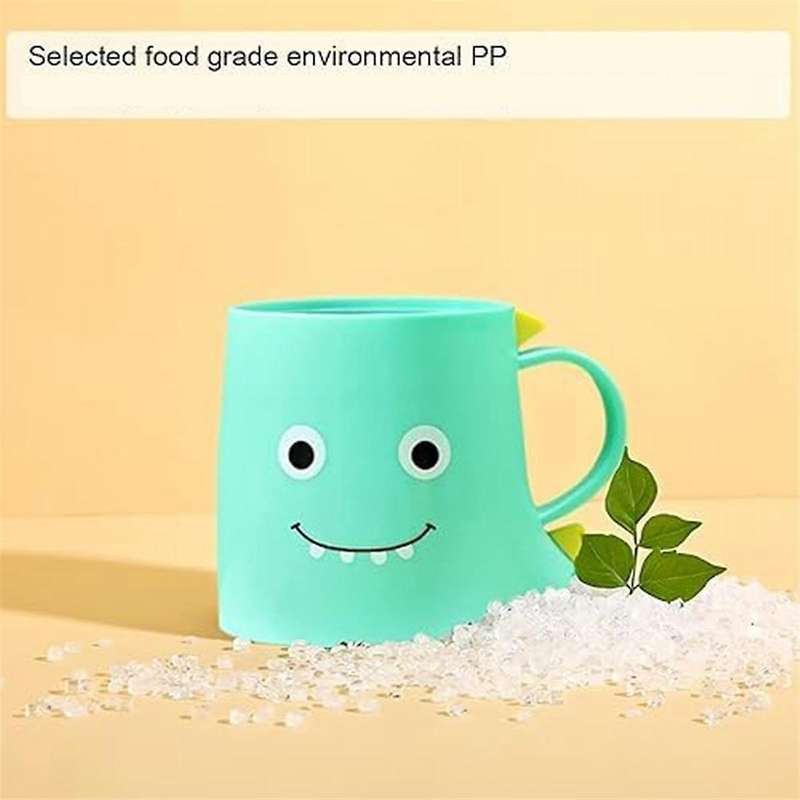 PP Mouthwash Holder, 2PCS Cute Dinosaur Mouthwash Cups, Bathroom Toothbrush Cup, Durable Bathroom To