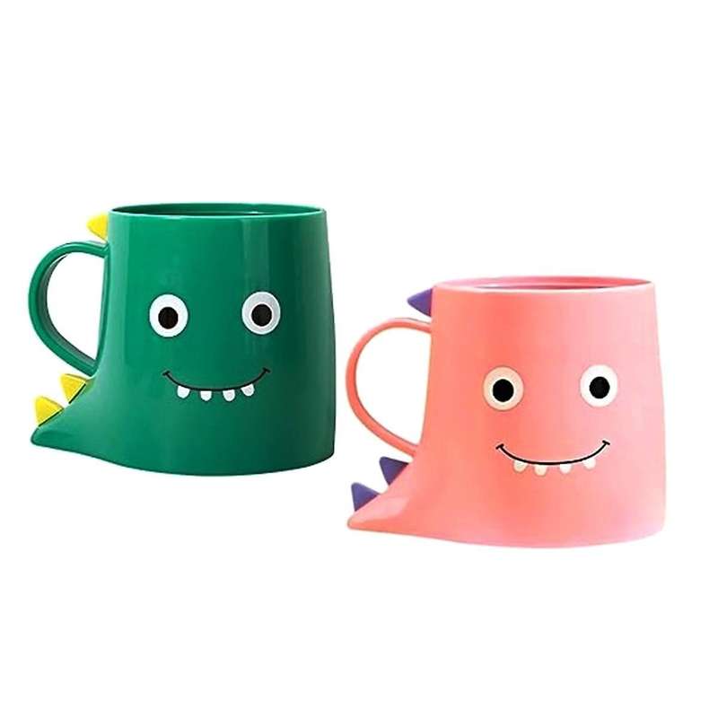 Pp Mouthwash Holder, 2pcs Cute Dinosaur Mouthwash Cups, Bathroom Toothbrush Cup, Durable Bathroom To