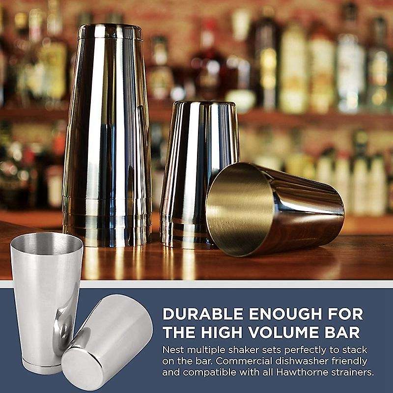 Premium Shaker Set-piece Pro Boston Shaker Set. Unweighted Drink Shaker Made From Stainless Steel 3