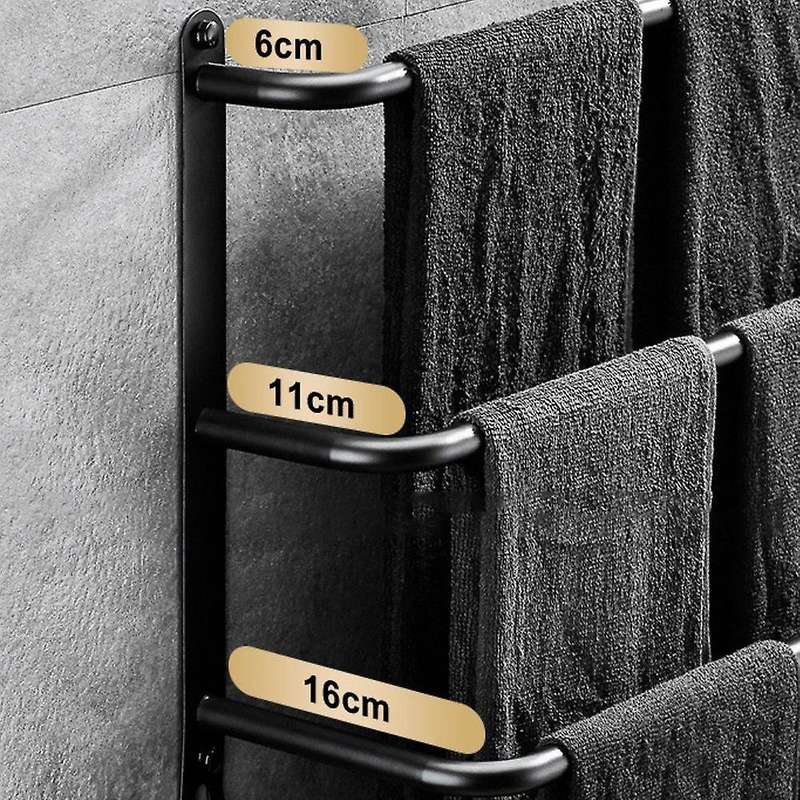 Premium Towel Bar Towel Rack Towel Hanger Double Towel Hook Wall Mounted Bathroom Rack Kitchen Towel