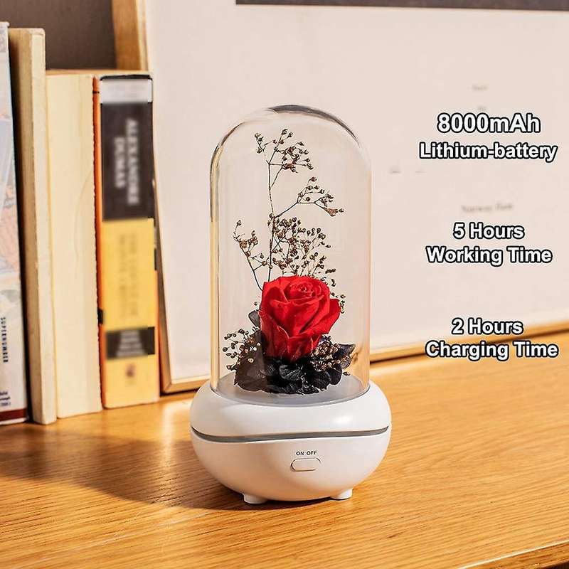 Preserved Lamp Aromatherapy Machine Oil Diffuser with 7 Colors Changing Light(red)