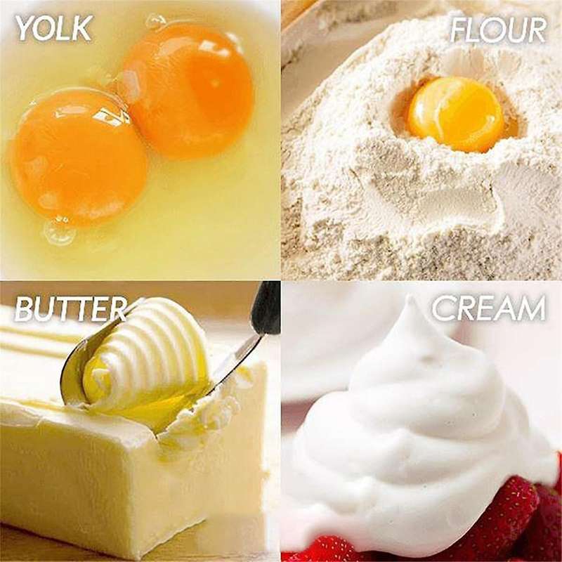 Press and Rotate Semi-Automatic Egg Beater Household Manual Stainless Steel Egg Beater