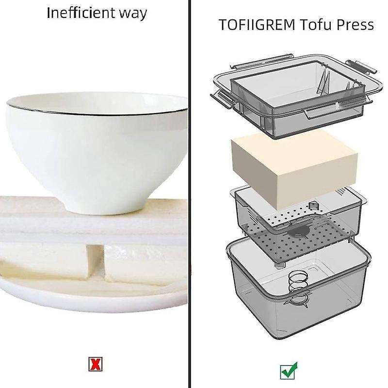 Press Drainer 3-Layer Press Built-in Drainage Water Removing Tool Dishwasher Safe Kitchen Cooking T