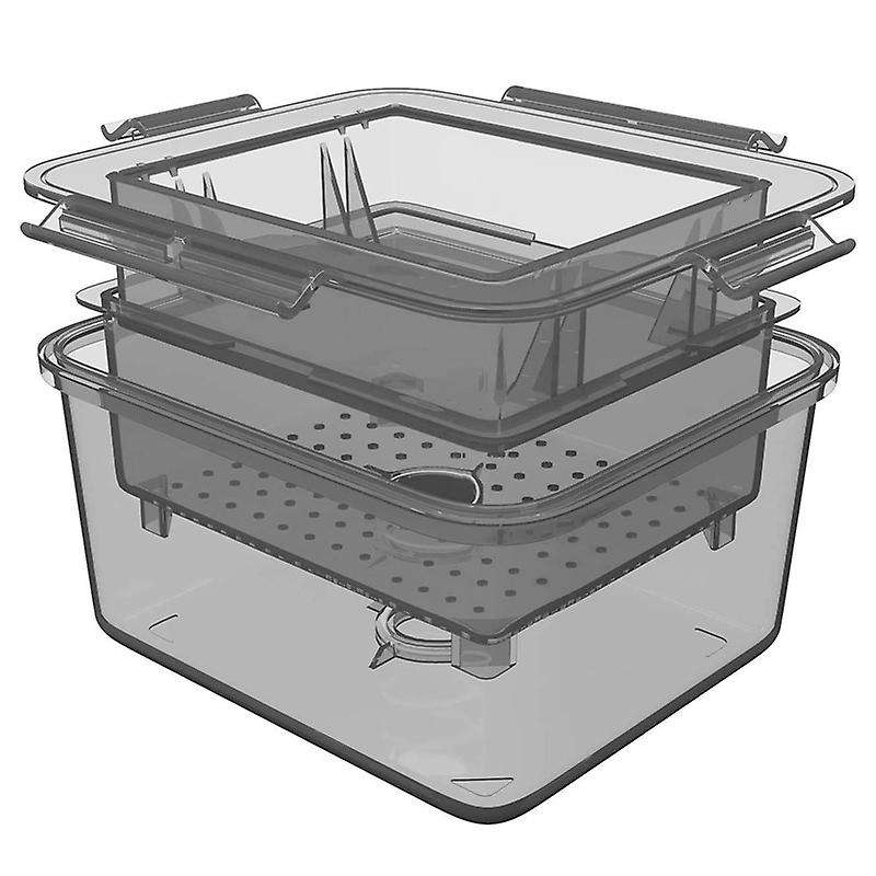 Press Drainer 3-Layer Press Built-in Drainage Water Removing Tool Dishwasher Safe Kitchen Cooking T