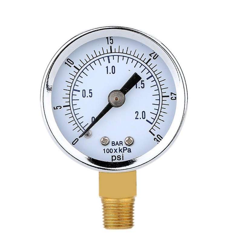 Pressure Gauge - 0 - 30 psi 0 - 2 bar Mini Dial gauge compressor meters hydraulic pressure gauge Ga