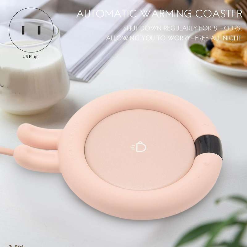 Press Heating Coasters Adjustment Constant Temperature Cup Heating Mat Pad Fast Heater Bunny