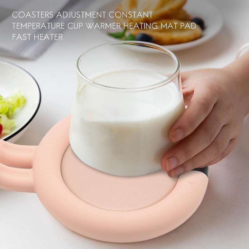 Press Heating Coasters Adjustment Constant Temperature Cup Heating Mat Pad Fast Heater Bunny
