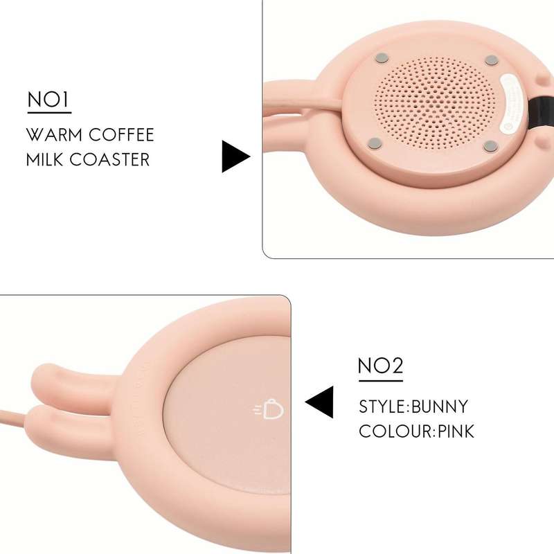Press Heating Coasters Adjustment Constant Temperature Cup Heating Mat Pad Fast Heater Bunny