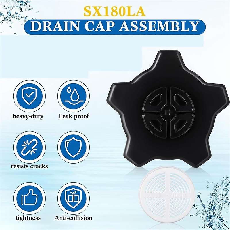 Pressure Gauge Replacement ECX270861 Drain Cap for SX180LA Drain Cap with Gasket for SX180HG Pump Pi