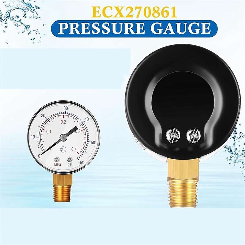Pressure Gauge Replacement ECX270861 Drain Cap for SX180LA Drain Cap with Gasket for SX180HG Pump Pi