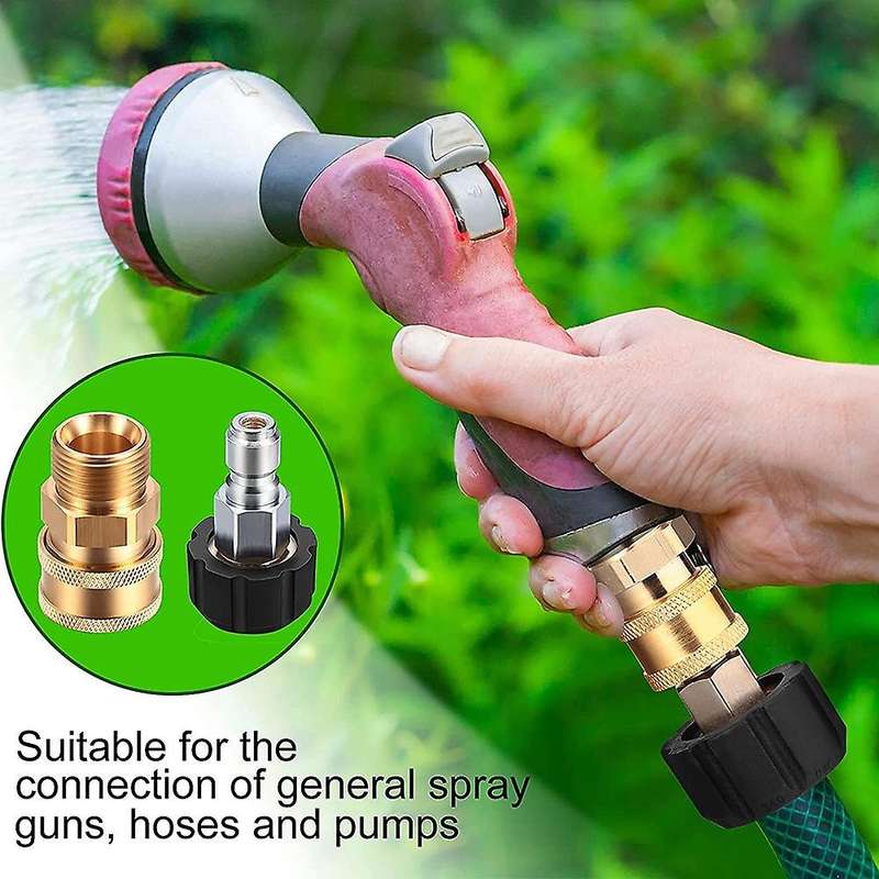 Pressure Washer Adapter Pressure Washer Gauge Kit with 6000Psi 3/8 Inch Pressure Washer Gauge, Quick