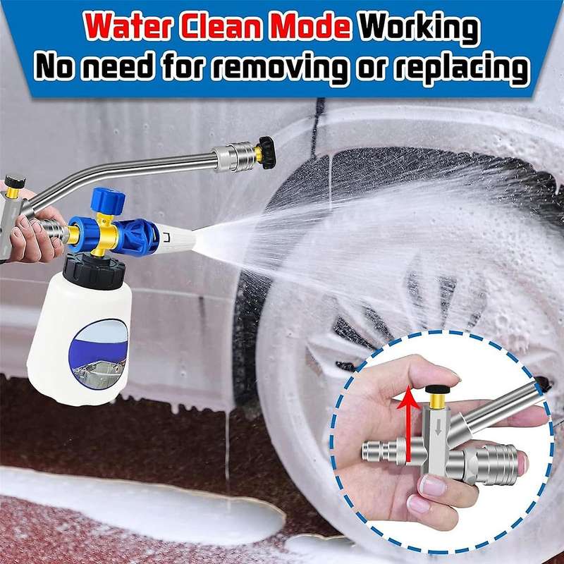 Pressure Washer Dual-Connector Tool with 5 Pressure Washer Nozzle Tips, 1/4 Quick Connect Switch Dou