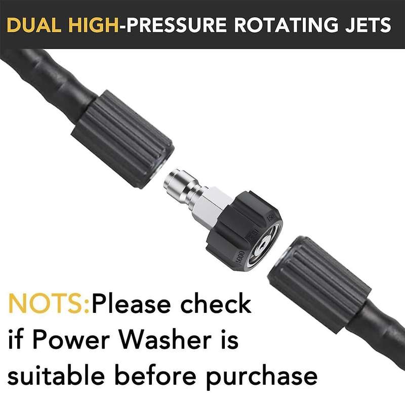 Pressure Washer Adapter Set, Quick Disconnect Kit, M22 Swivel to 3/8Inch Quick Disconnect, 3/4Inch t