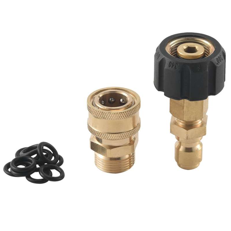 Pressure Washer Adapter Set, Quick Connector, M22 14mm Swivel to M22 Metric Fitting,m22-14 Swivel +