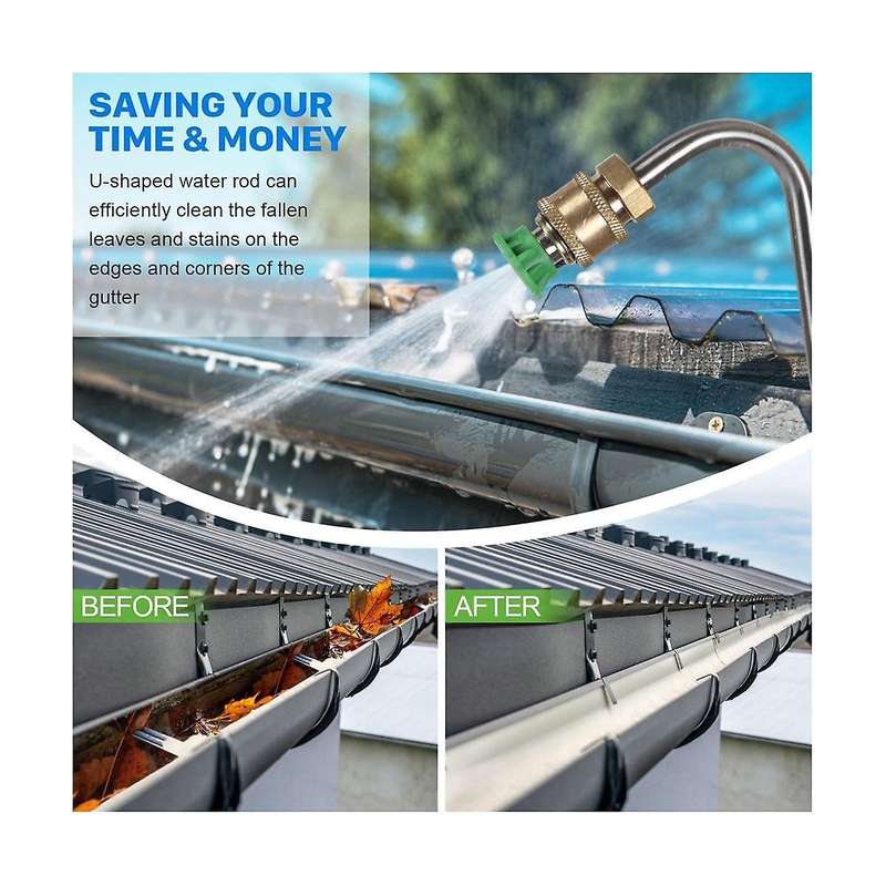 Pressure Washer Extension Wand, 1/4inch Gutter Cleaning Tools From The Ground, Power Washer Extensio
