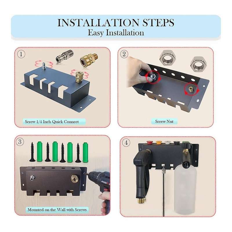 Pressure Washer Holder, Pressure Washer Accessories Storage for Foam , Pressure Washer Nozzle Tips a