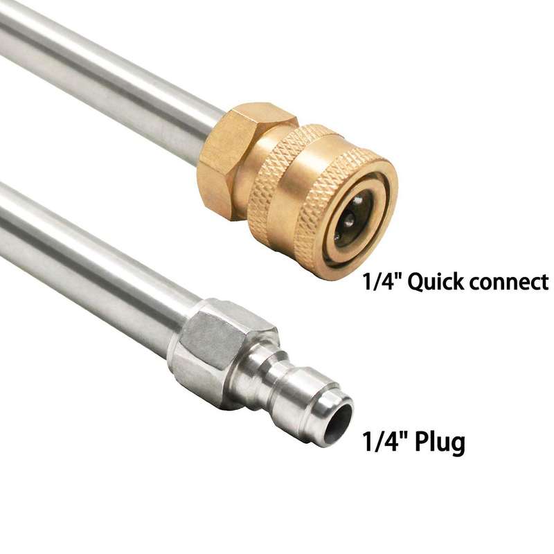 Pressure Washer Extension Rod 17-inch Stainless Steel 1/4 Inch Quick-connect Electric Washer Nozzle