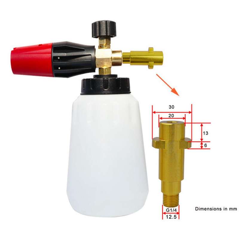 Pressure Washer Snow Foam Nozzle Adjustable Foam Cannon Generator Car Clean Soap Foam Wash for Inter
