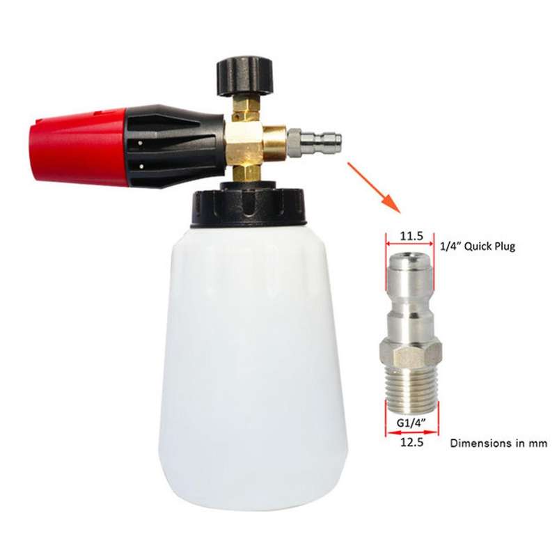 Pressure Washer Snow Foam Nozzle Adjustable Foam Cannon Generator Car Clean Soap Foam Wash for Inter