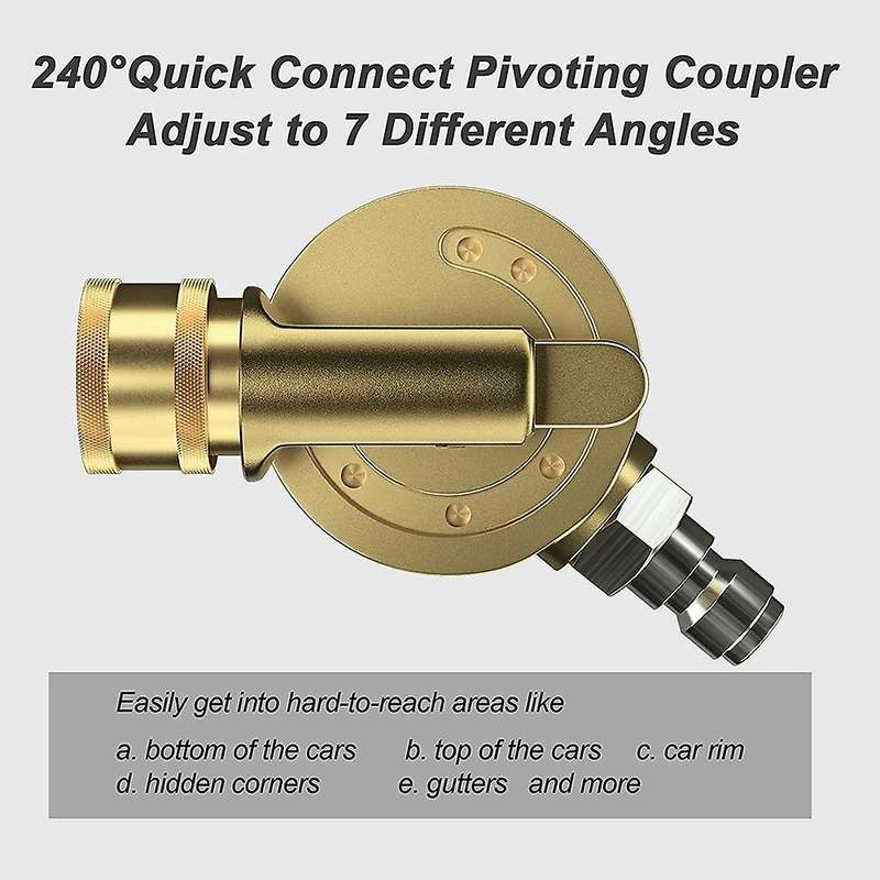 Pressure Washer Pivoting Coupler,9Pcs Pressure Washer Tips Set with a Connecting Pivoting Coupler, N
