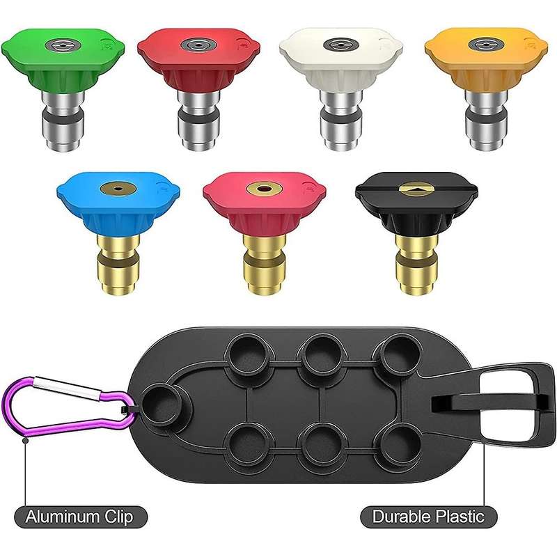 Pressure Washer Pivoting Coupler,9Pcs Pressure Washer Tips Set with a Connecting Pivoting Coupler, N