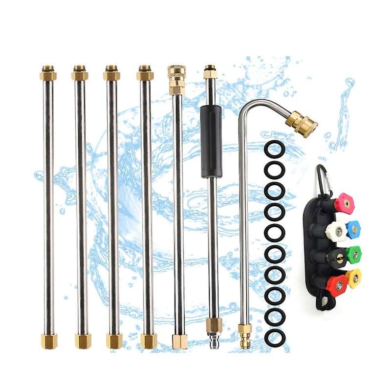 Pressure Washer Wand Extension, Power Washer with 1/4 Inch Quick Connect, with 7 Nozzle Tips,4000 P