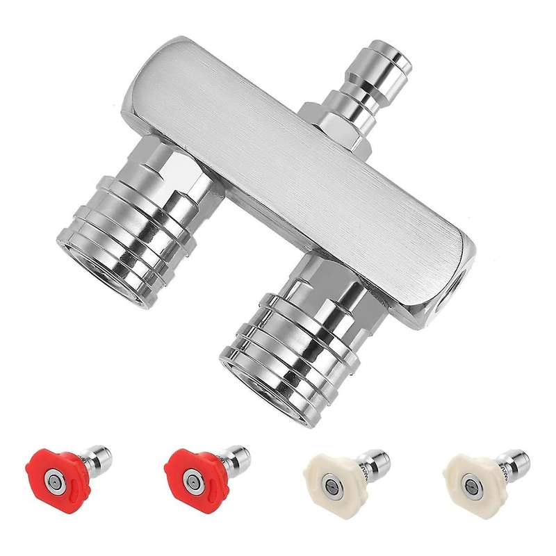 Pressure Washer Tips, 2-In-1 Washer Nozzle Tip, Dual Pressure Washer Nozzle with 4PCS Pressure Washe