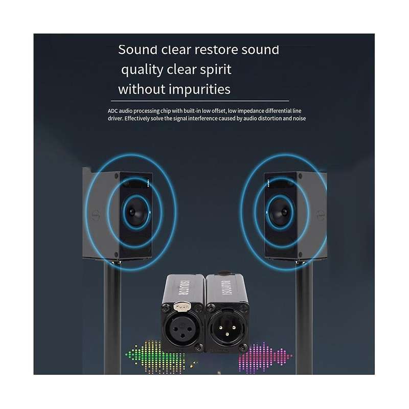 Professional Mono Common Ground Audio Isolator Acoustic Noise Filtering to Eliminate Current Sound
