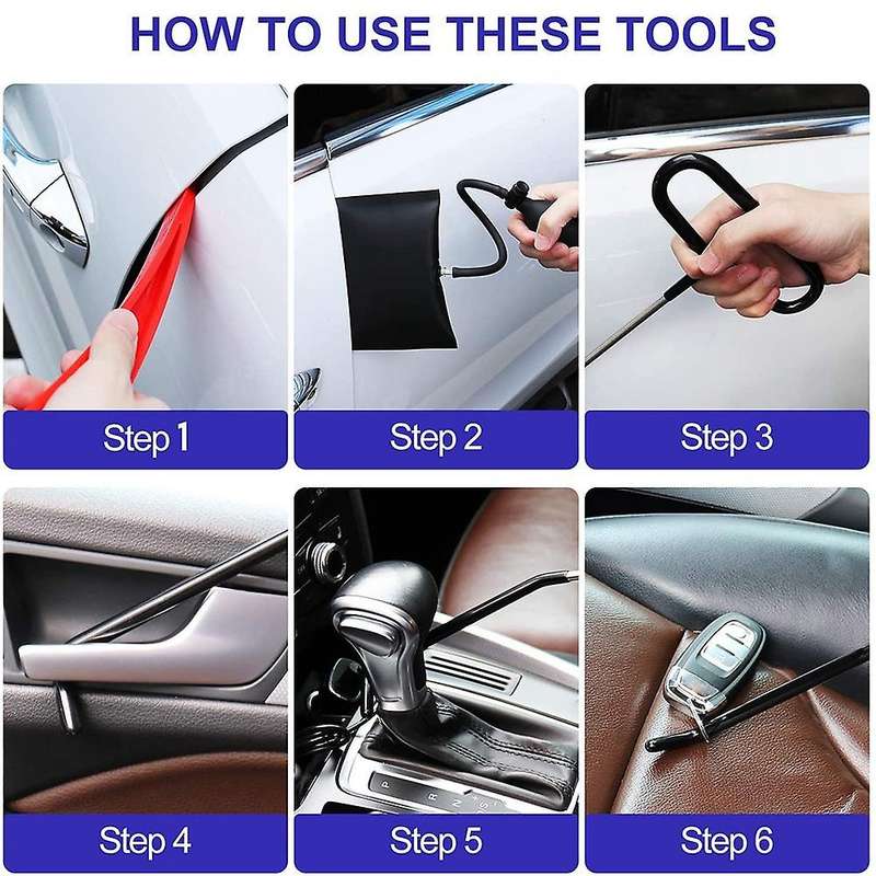 Professional Emergency Car Locking Kit,Automatic Trimming and Disassembly Tool Kit, Basic Tag Tool K