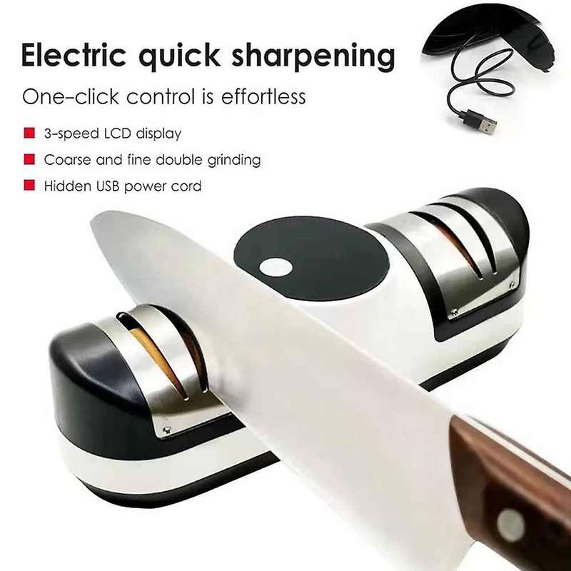 Professional Electric Knife Sharpener USB Charging Household Sharpener Knife Blade Sharpener Kitchen