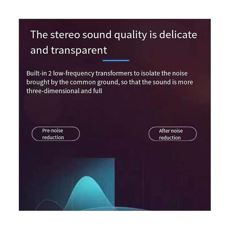 Professional Mono Common Ground Audio Isolator Acoustic Noise Filtering to Eliminate Current Sound B