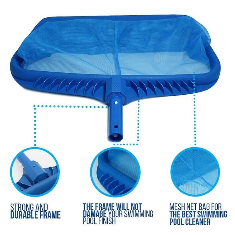 Professional Swimming Pool Skimmer Net, Heavy Duty Pool Leaf Rake with Ultra Deep Fine Mesh