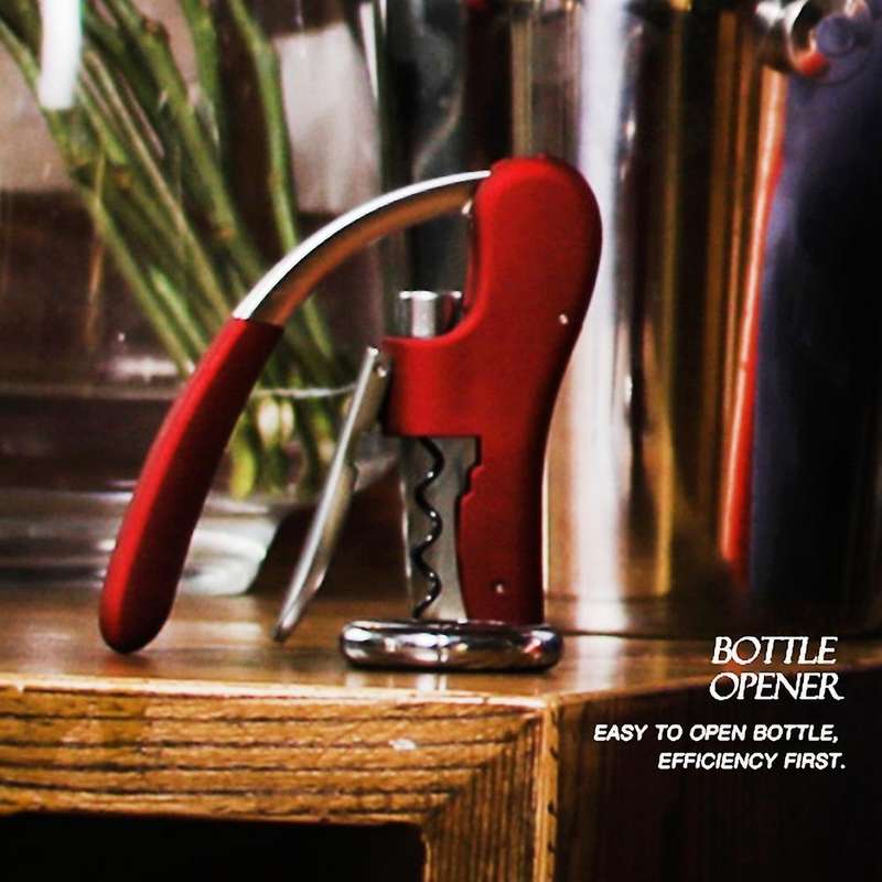 Professional Zinc Alloy Power Wine Opener Corkscrew Bonus Foil Cutter Premium Rabbit Lever Corkscrew